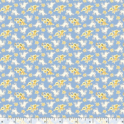 Marcus Fabrics - Aunt Grace Rock My Baby - Bunny, Blue