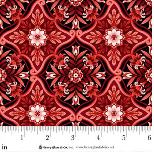 Henry Glass - Scarlet's Treasure - Foulard Tiles, Red