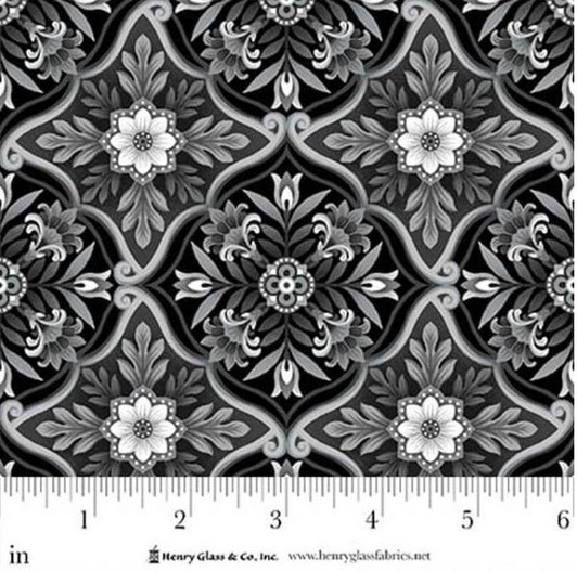 Henry Glass - Scarlet's Treasure - Foulard Tiles, Black