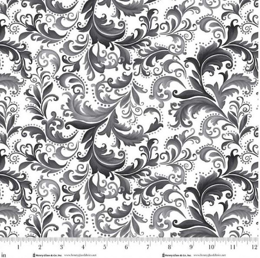 Henry Glass - Scarlet's Treasure - Scrolls, White Black