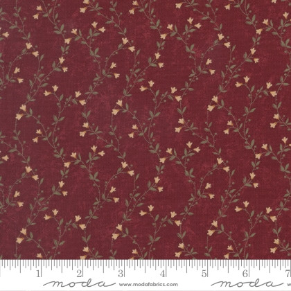 Moda - Quail Run - Creeping Vine Florals, Brick