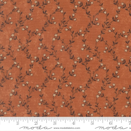 Moda - Quail Run - Creeping Vine Florals, Pumpkin