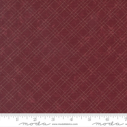 Moda - Quail Run - Stitched Plaid Checks, Brick