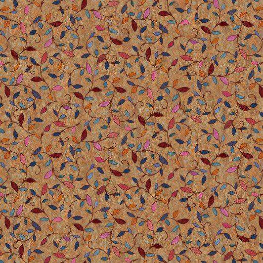 Timeless Treasures - Wit and Wisdom - Leaf Vines, Tan