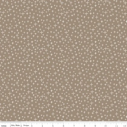 Riley Blake - Leo & Savannah - Criss Cross, Taupe