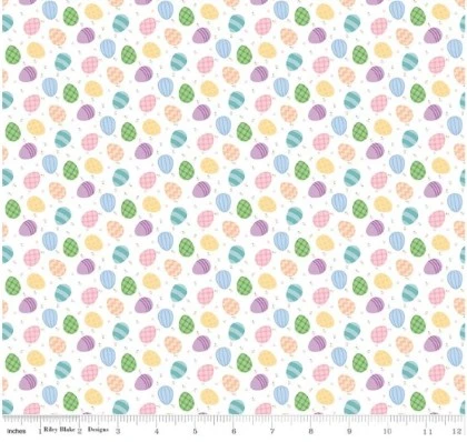 Riley Blake Basics - Seasonal Basics - Egg Toss, White
