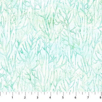 Northcott - Coral Reef - Tonal Coral, White/Turquoise