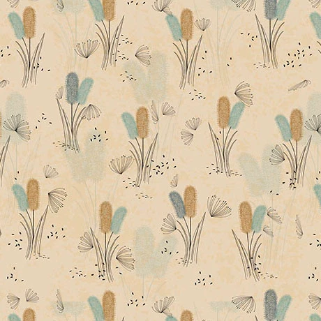 Quilting Treasures - Wisps on The Wind - Cottontails, Tan