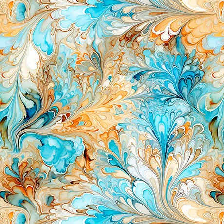 Quilting Treasures - Swan Song - Water Splash, Multi