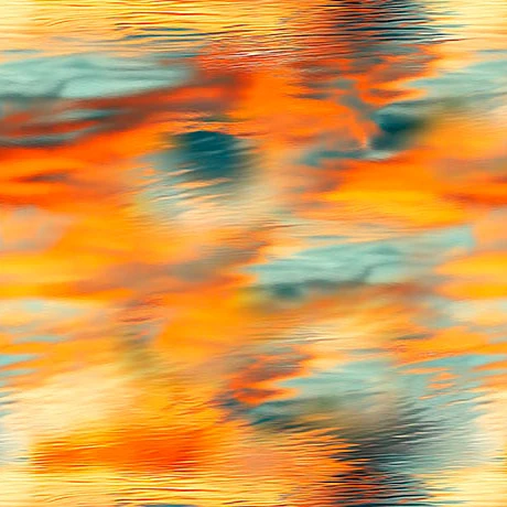 Quilting Treasures - Swan Song - Sunset Striation, Orange