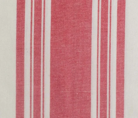 Dunroven House - Homespun - Farmhouse Stripe, Red/Natural
