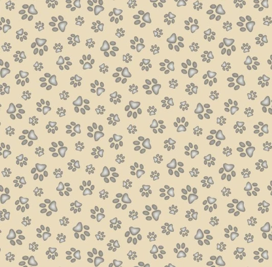 Elizabeth Studio - Best Friend - Paw Prints, Flax