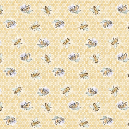 Lumin Fabrics - Sweet Honey Bee - Bees, Yellow