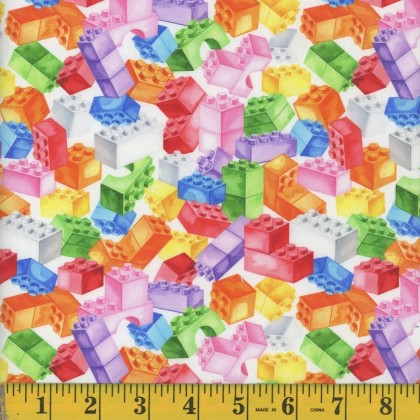 Mook Fabrics - Building Blocks - Block Party, Multi