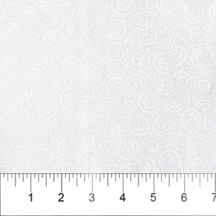 Northcott - Banyan Batiks - Swirls, White on White
