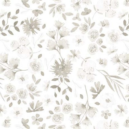 Quilting Treasures - 108" Home Sweet Home - Floral, White
