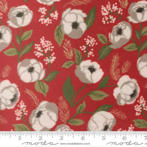Moda - Quilting Cuddle - Christmas Eve - Bloom Florals, Cranberry