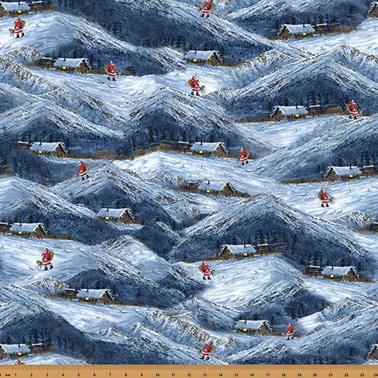 Hoffman California - Holiday Hideaway - Wintry Hills, Navy