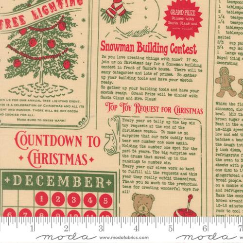 Moda - Holiday Cheer - North Pole News, Natural