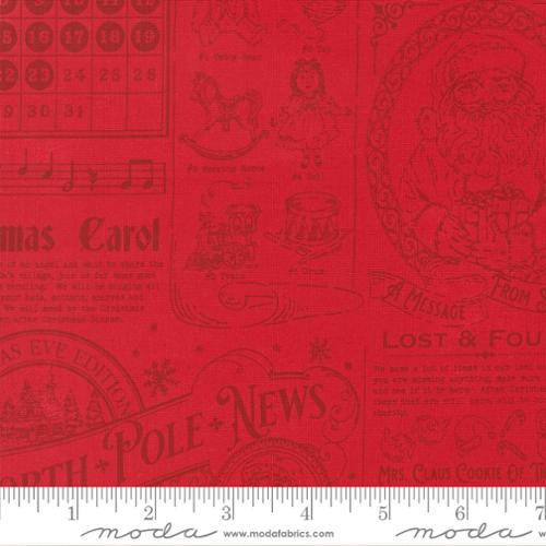 Moda - Holiday Cheer - North Pole News, Poinsettia