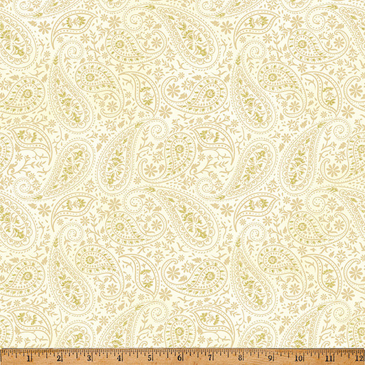 Hoffman California - Gilded Garden - Paisley, Cream/Gold