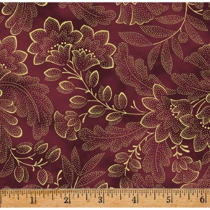 Hoffman California - Crown & Vine - LES Fleurs, Burgundy/Gold