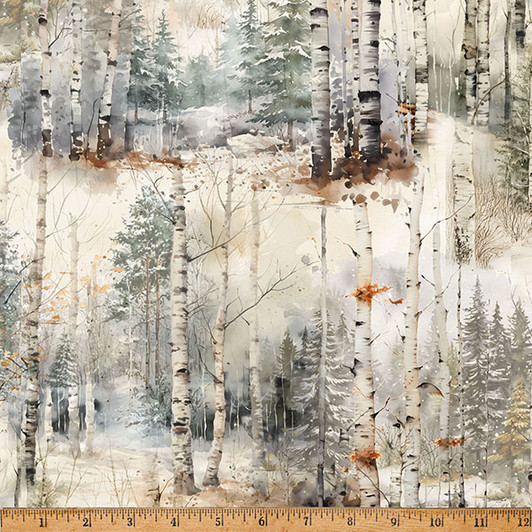 Hoffman California - Stag and Stone - Snowy Trees, Birch