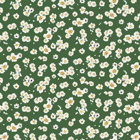 Quilting Treasures - Flora & The Fox - Posies, Dark Green
