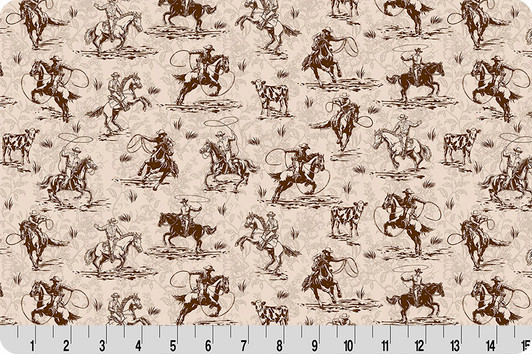 Shannon Fabrics - Quilting Cuddle - Echoes of The Range - Prairie, Chocolate