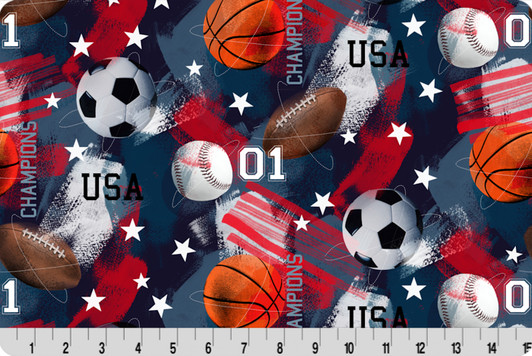 Shannon Fabrics - Cuddle Prints - Champions Digital Cuddle, Multi