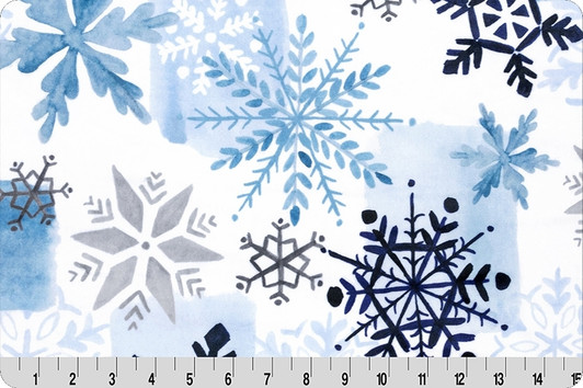 Shannon Fabrics - Cuddle Prints - Snowfall, Navy