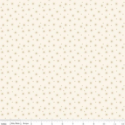 Riley Blake - Christmas Greetings - Christmas Lights, Cream