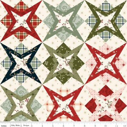 Riley Blake - Christmas Greetings - Cheater Print, Multi