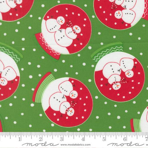 Moda - Snow Time - Snow Globe, Evergreen