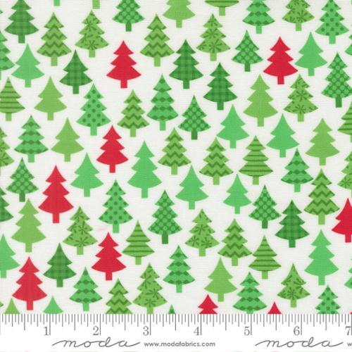 Moda - Snow Time - Christmas Trees, Winter White