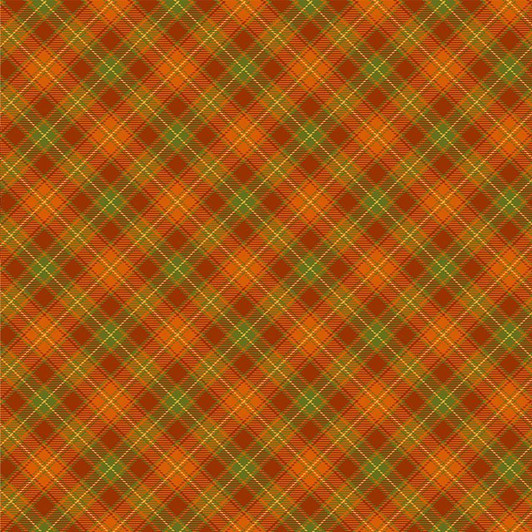 Timeless Treasures - Give Thanks - Bias Tartan Plaid, Harvest