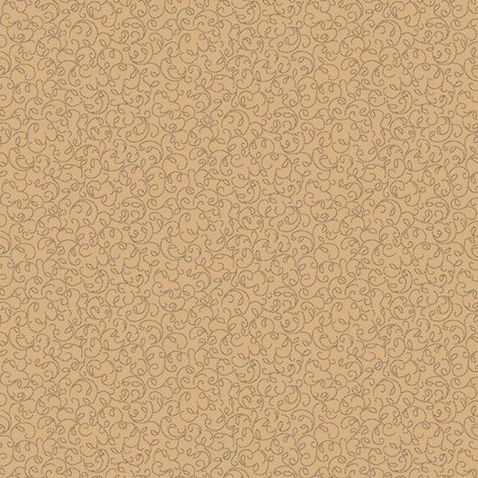 Marcus Fabrics - Black Sheep Cottons - Wispy Leaf, Beige