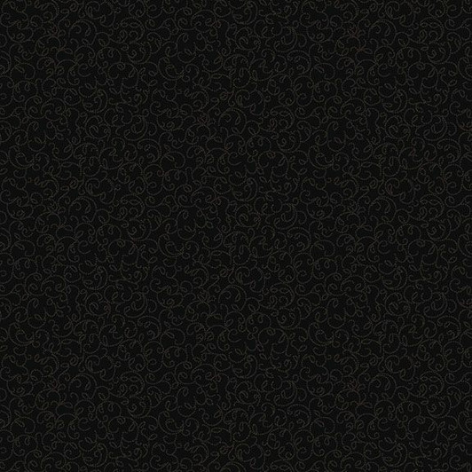 Marcus Fabrics - Black Sheep Cottons - Wispy Leaf, Black