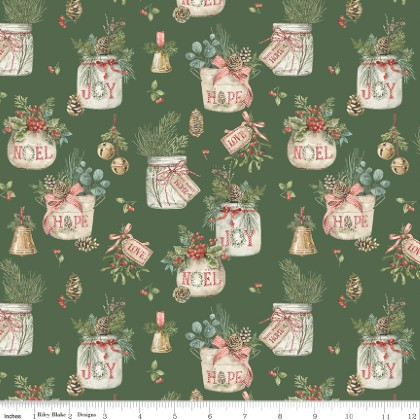 Riley Blake - Holiday Spirit - Main Print, Green