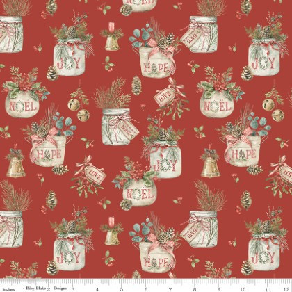 Riley Blake - Holiday Spirit - Main Print, Red