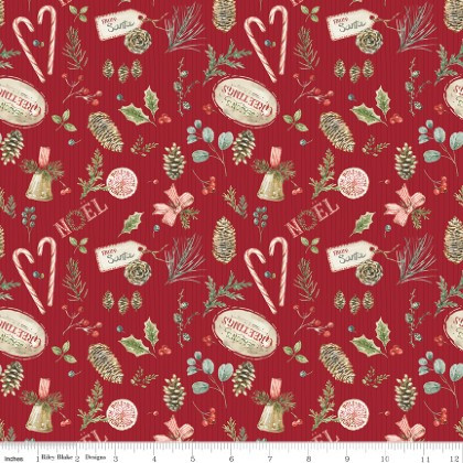 Riley Blake - Holiday Spirit - Christmas Toss, Red