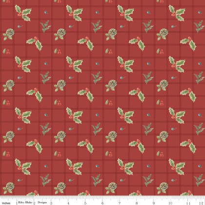 Riley Blake - Holiday Spirit - Holly, Red