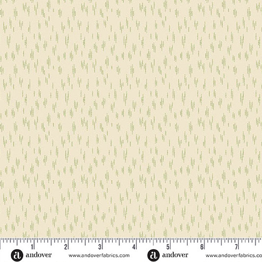Andover Fabrics - Jingle Bell - Snow Shower, Sage