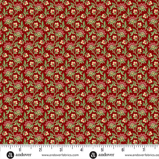 Andover Fabrics - Jingle Bell - From the Heart, Mulled Wine