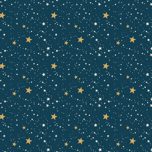 Blank Quilting - Holly Jolly Calico - Stars, Navy