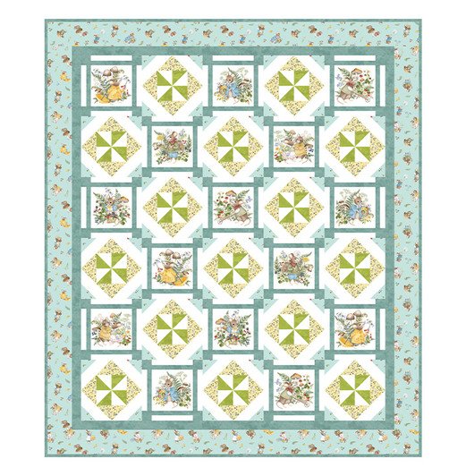 Northcott - Digital Quilt Top - Circulation - Featuring Country Mouse