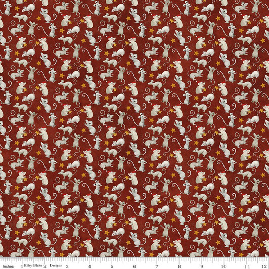Riley Blake - Northern Christmas - Mice, Red