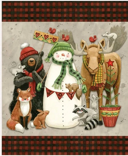 Riley Blake - Northern Christmas - 36" Christmas Animal Panel