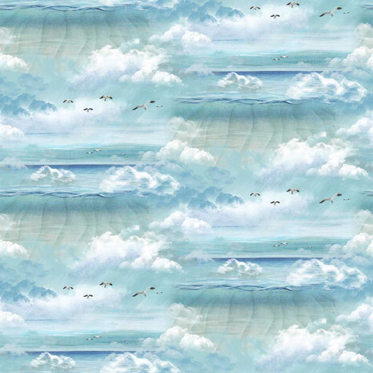 Henry Glass - Window to Paradise - Clouds, Bay Blue