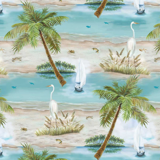 Henry Glass - Window to Paradise - Scenic Island, Sand